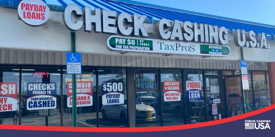 Check Cashing USA 11348 SW 184th Street Miami FL 33157 (305)232-0200