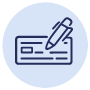 Icono de cambio de cheques